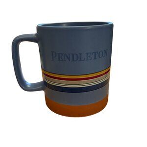 Pendleton National Parks Navy Blue 18 Oz. Stoneware Coffee Mug Rainbow Stripes